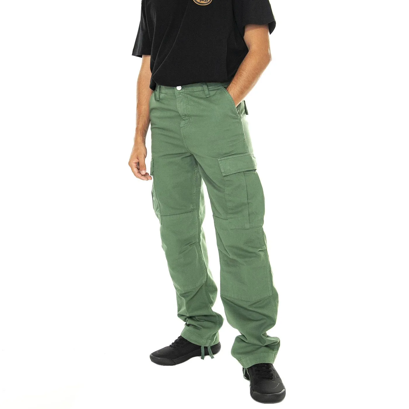 CARHARTT WIP Regular Cargo Pant Duck Green garment dyed - Pantaloni Cargo Uomo Verdi    