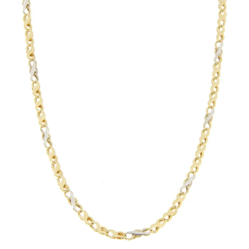 Collana Uomo Oro Giallo Bianco GL100340