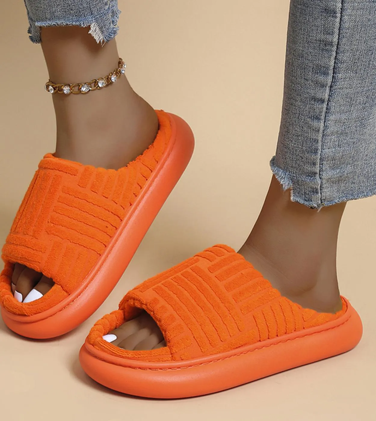 Infradito Pantofole Outwear Slides Pantofole da donna Marchio di lusso Suola spessa