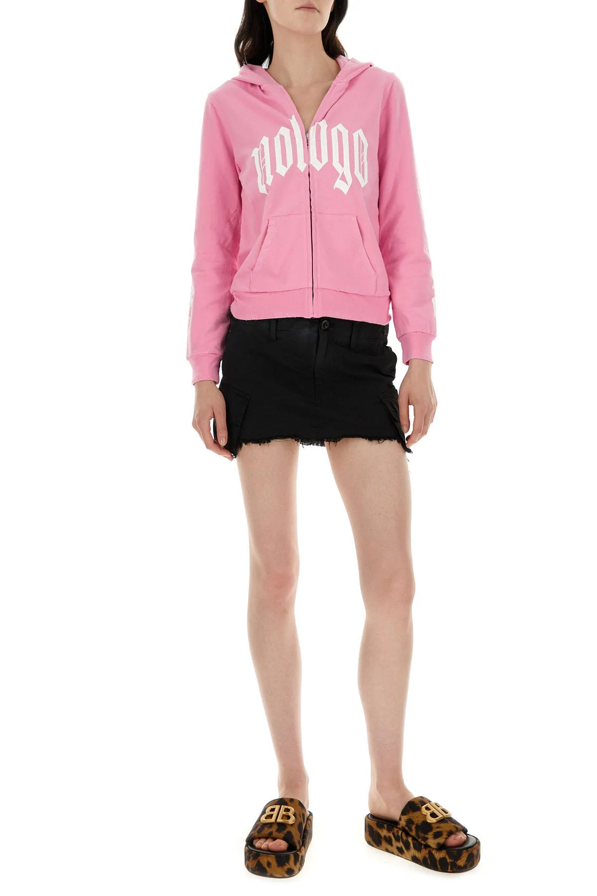 Pink stretch cotton sweatshirt    