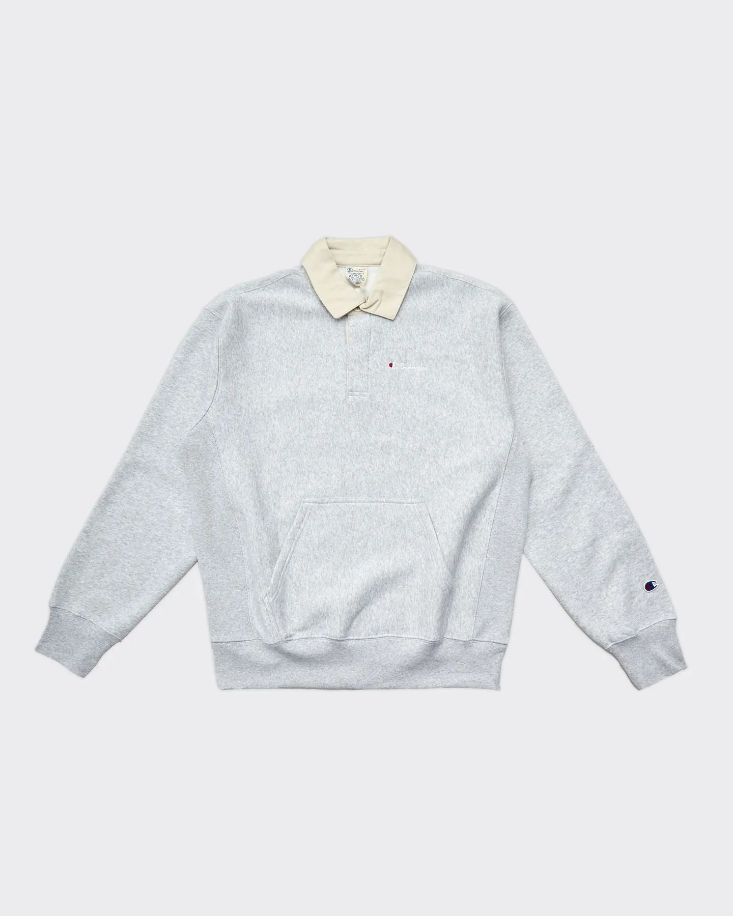 Polo Sweatshirt Reverse Weave Grigia