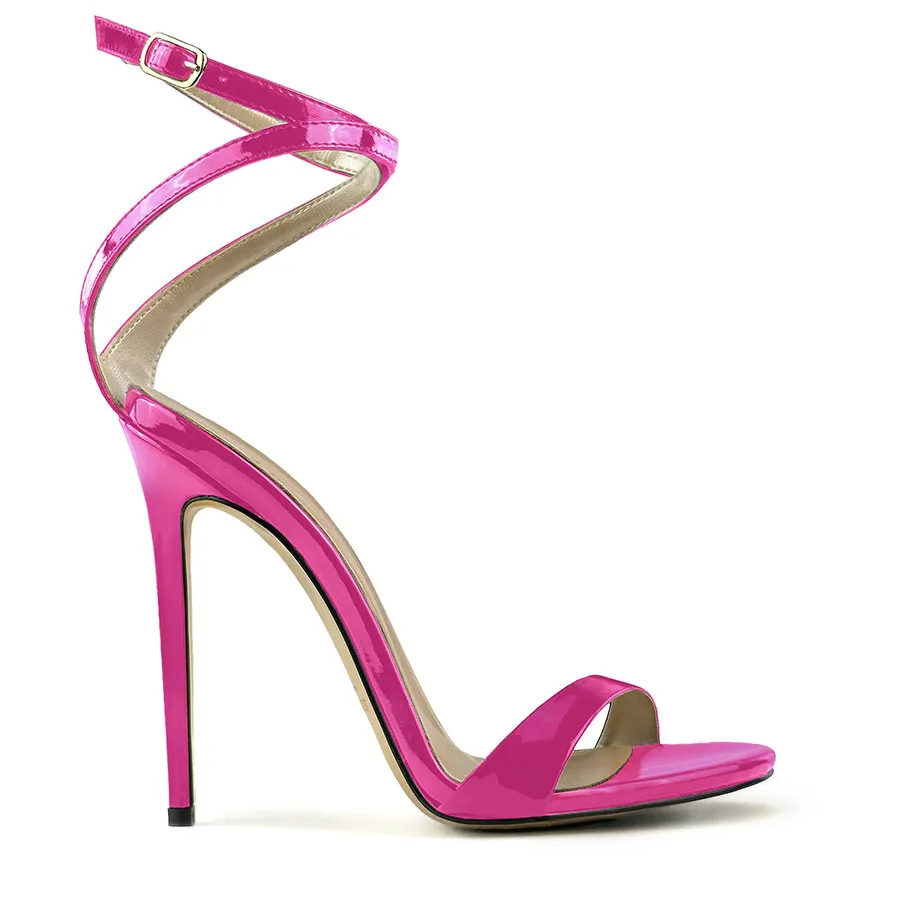 Sandalo slingback vernice fuxia  – Cod. 41497 